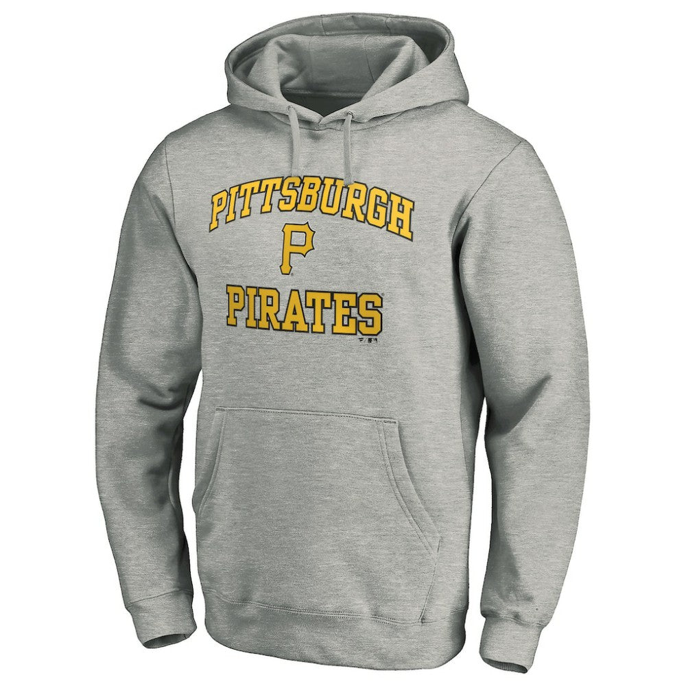 Pittsburgh Pirates MTO Label Heart & Soul Pullover Hoodie - Heather Gray