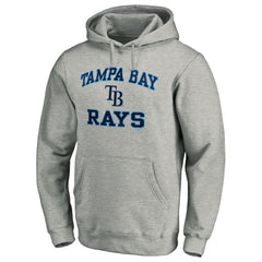 Tampa Bay Rays MTO Label Heart & Soul Pullover Hoodie - Heather Gray