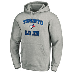 Toronto Blue Jays MTO Label Heart & Soul Pullover Hoodie - Heather Gray