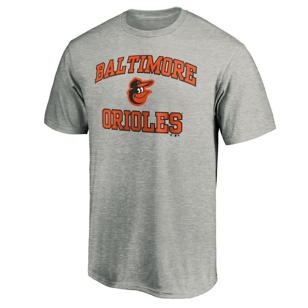 Baltimore Orioles MTO Label Heart & Soul T-Shirt - Heather Gray