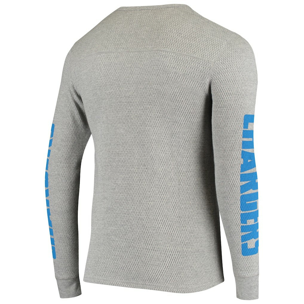 Los Angeles Chargers Junk Food Heavyweight Thermal Long Sleeve T-Shirt - Heathered Gray on sale