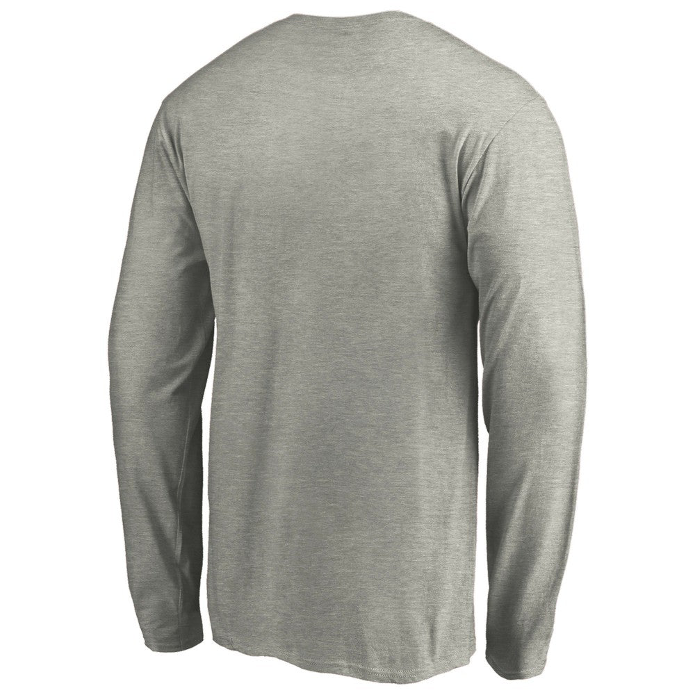 Cincinnati Reds Official Team Logo Long Sleeve T-Shirt - Heather Gray