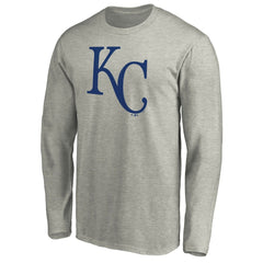 Kansas City Royals Official Team Logo Long Sleeve T-Shirt - Heather Gray
