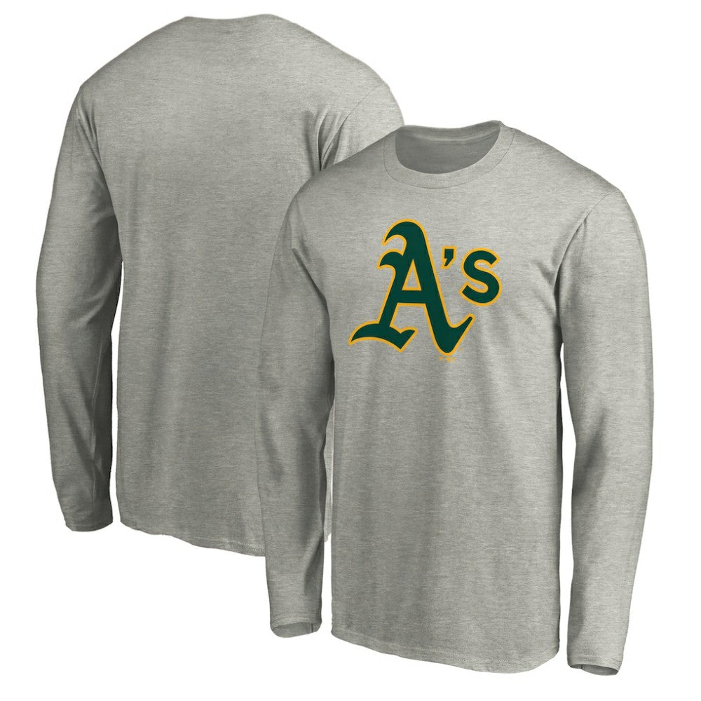 Athletics Official Team Logo Long Sleeve T-Shirt - Heather Gray