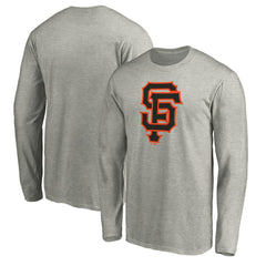 San Francisco Giants Official Team Logo Long Sleeve T-Shirt - Heather Gray