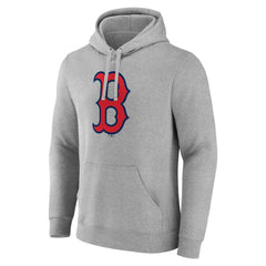 Boston Red Sox Official Logo Fitted Pullover Hoodie - Heather Gray
