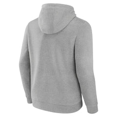 Miami Marlins Official Logo Fitted Pullover Hoodie - Heather Gray