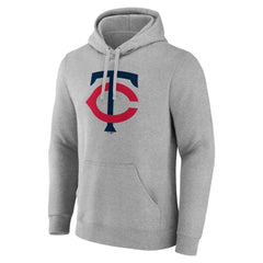 Minnesota Twins Official Logo Fitted Pullover Hoodie - Heather Gray