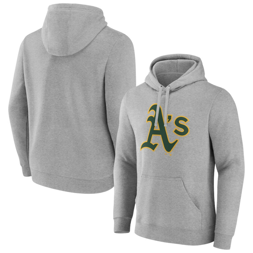 Athletics Official Logo Fitted Pullover Hoodie - Heather Gray