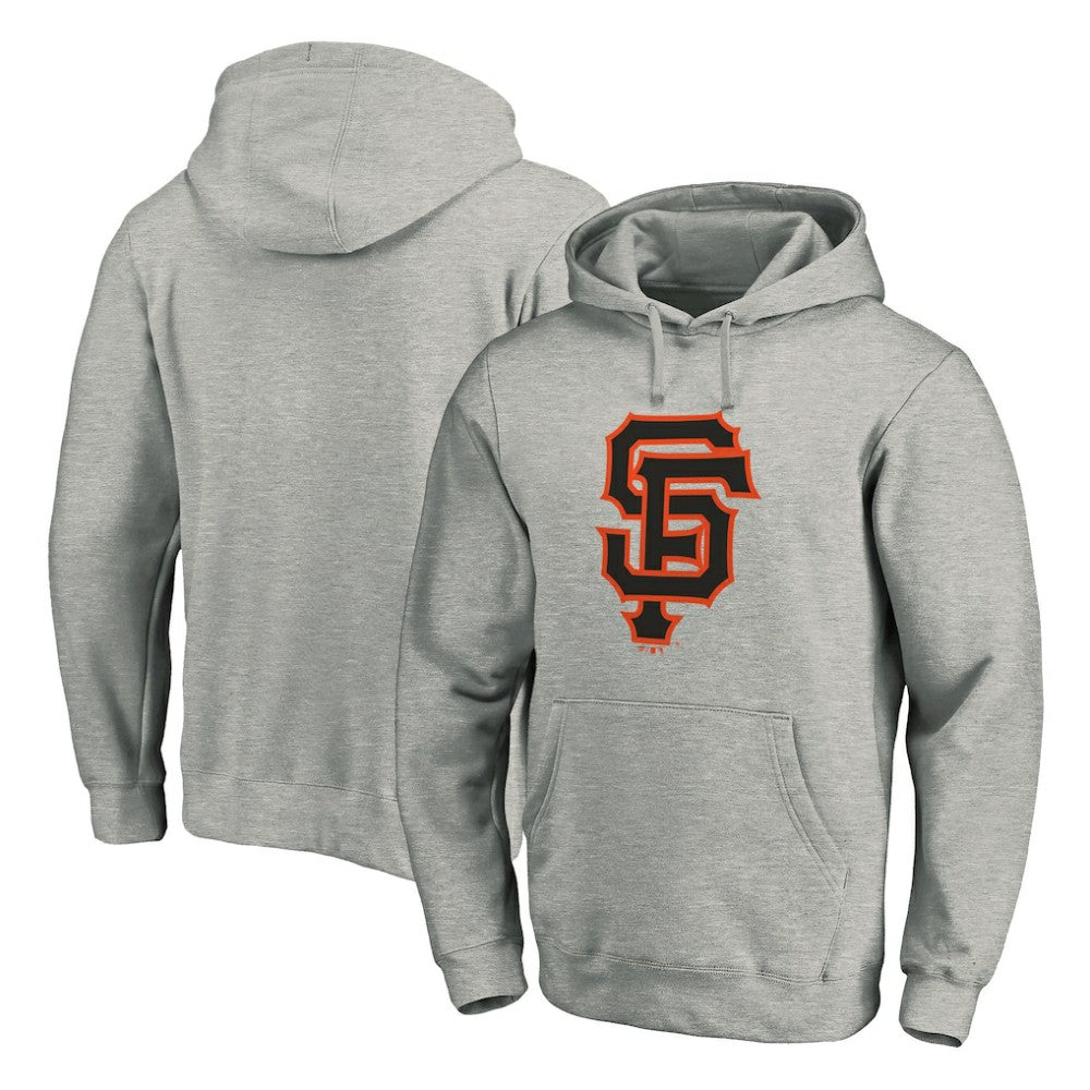 San Francisco Giants Official Logo Fitted Pullover Hoodie - Heather Gray