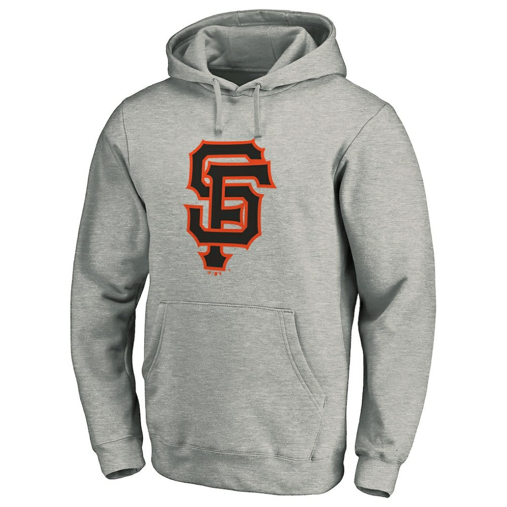 San Francisco Giants Official Logo Fitted Pullover Hoodie - Heather Gray