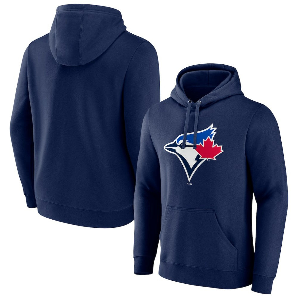 Toronto Blue Jays Official Logo Fitted Pullover Hoodie - Navy