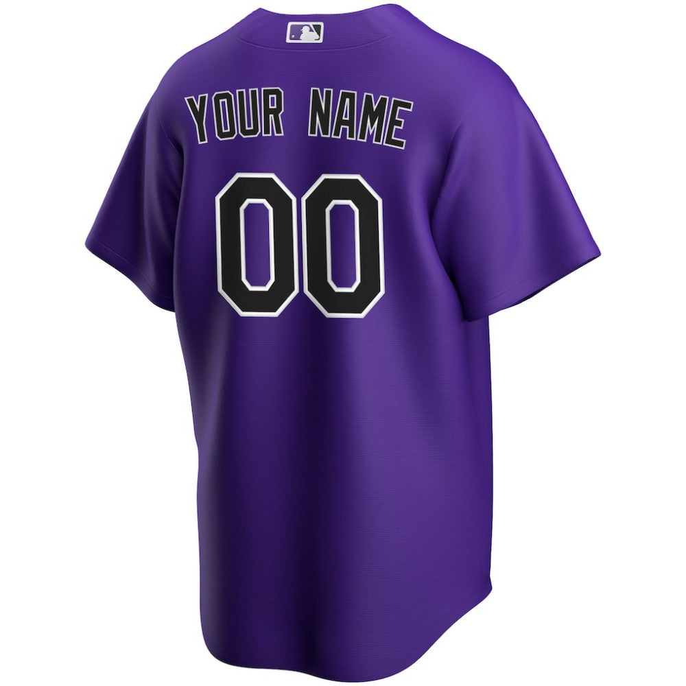 Colorado Rockies Alternate Replica Custom Jersey - Purple | Nike
