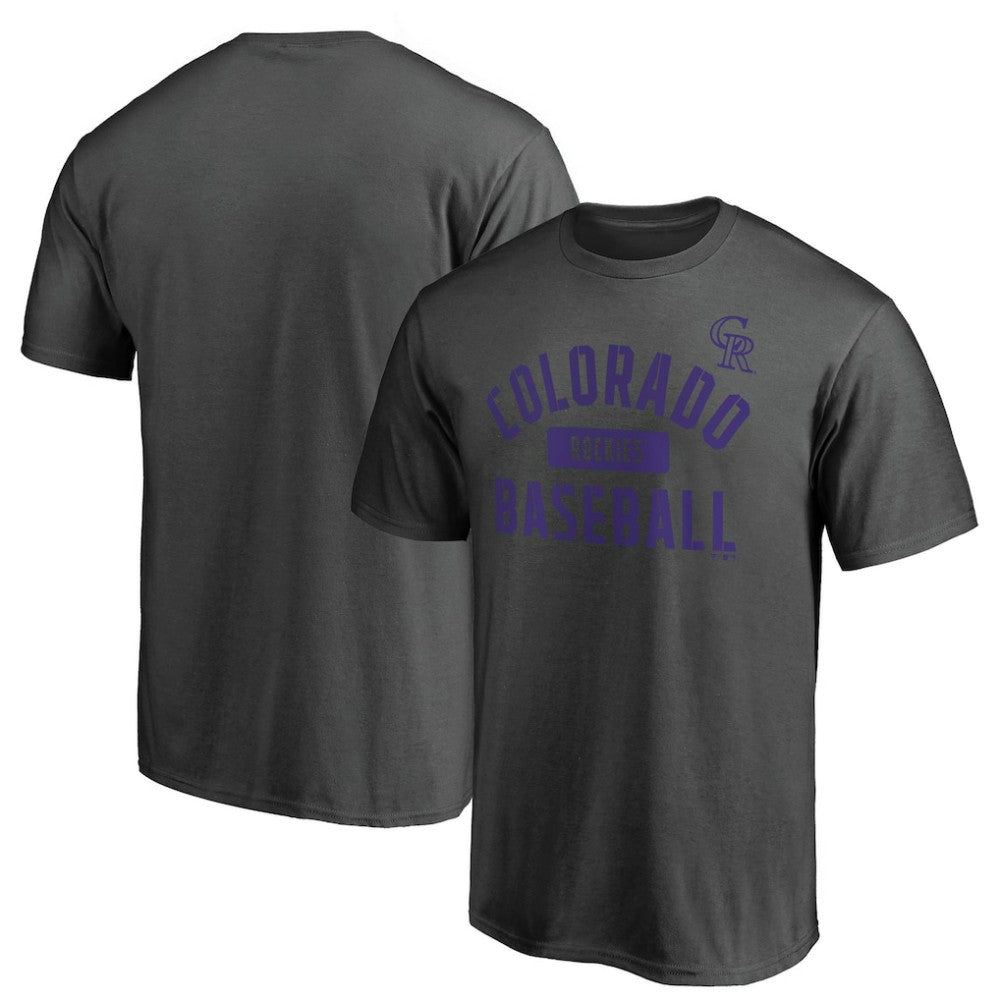 Colorado Rockies Iconic Primary Pill T-Shirt - Charcoal