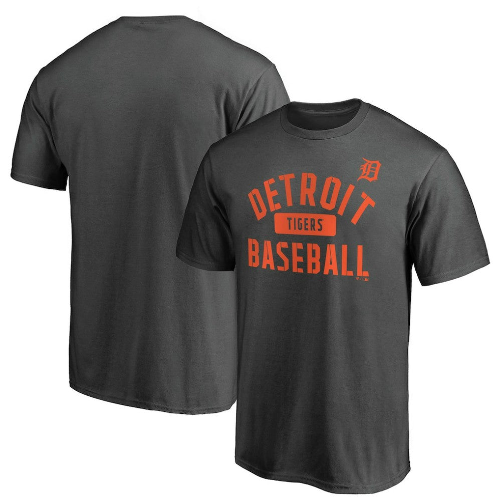 Detroit Tigers Iconic Primary Pill T-Shirt - Charcoal