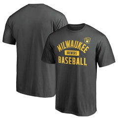 Milwaukee Brewers Iconic Primary Pill T-Shirt - Charcoal