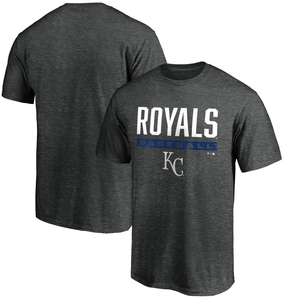 Kansas City Royals Win Stripe Logo T-Shirt - Charcoal