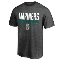 Seattle Mariners Win Stripe Logo T-Shirt - Charcoal
