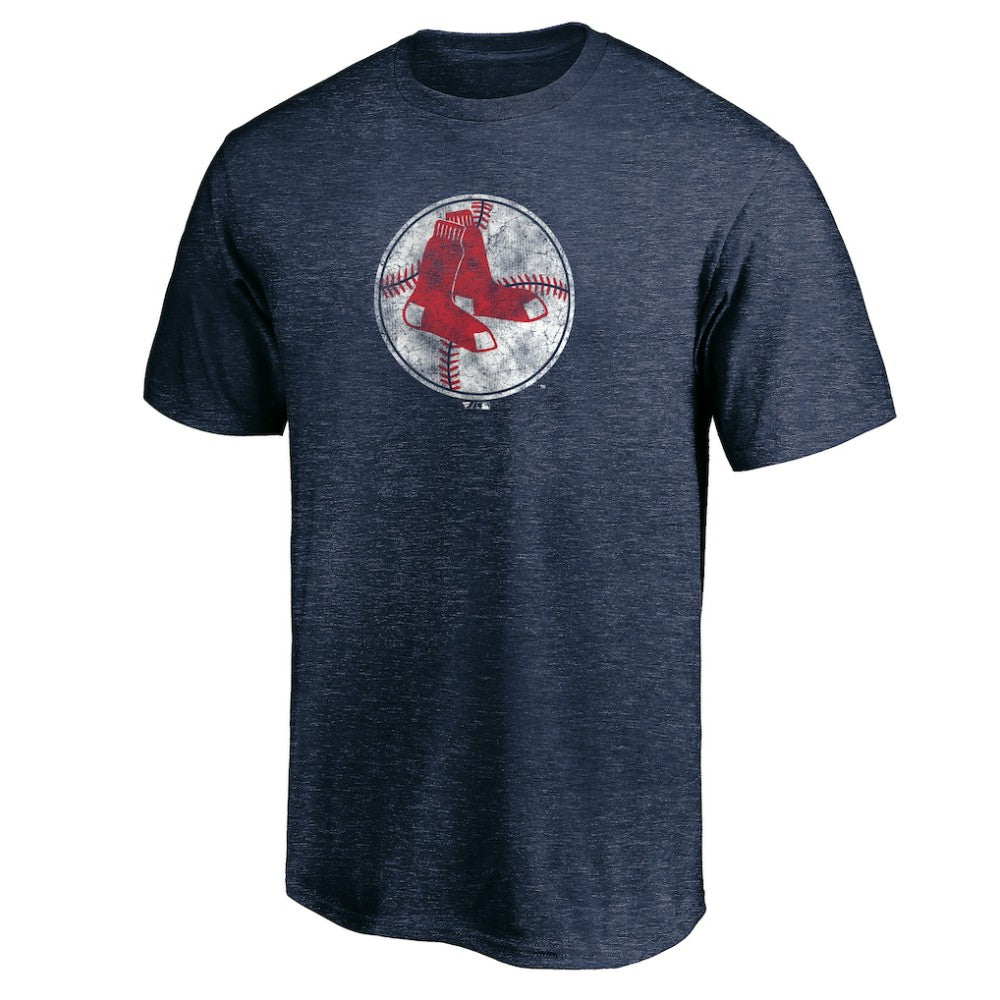 Boston Red Sox Cooperstown Collection True Classics Throwback Logo Tri-Blend T-Shirt - Navy