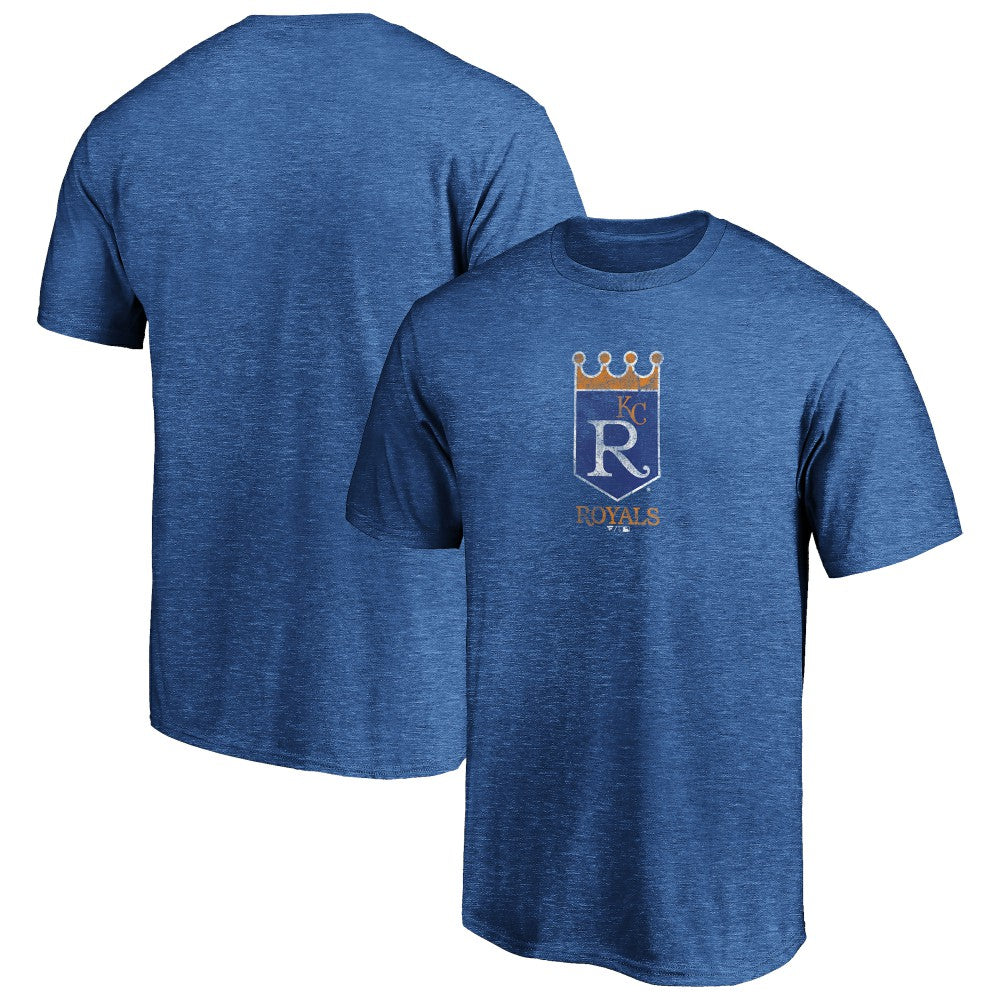 Kansas City Royals Cooperstown Collection True Classics Throwback Logo Tri-Blend T-Shirt - Royal