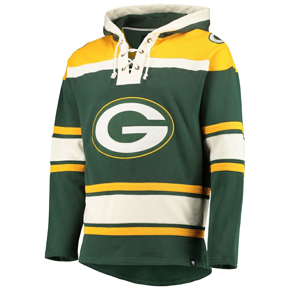 Green Bay Packers '47 Lacer V-Neck Pullover Hoodie - Green/Gold cheap