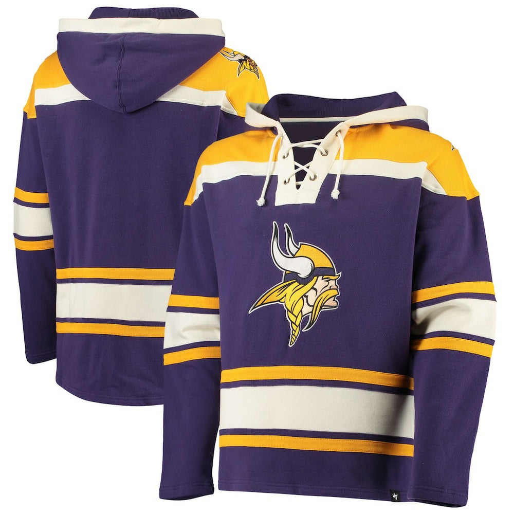 Minnesota Vikings '47 Lacer V-Neck Pullover Hoodie - Purple/Gold outlet