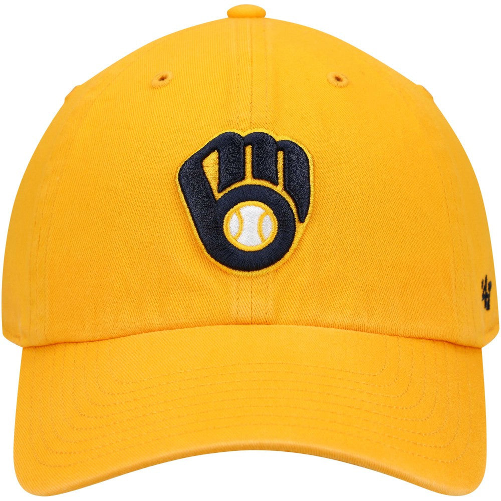 Milwaukee Brewers Clean Up Adjustable Hat - Gold | 47 brand