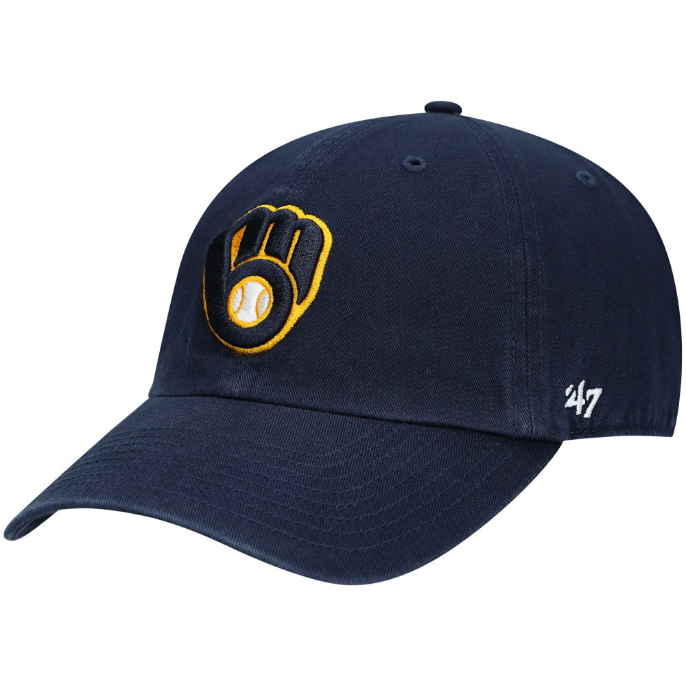 Milwaukee Brewers Clean Up Adjustable Hat - Navy | 47 brand