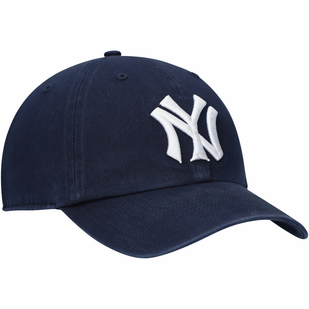 New York Yankees Logo Cooperstown Collection Clean Up Adjustable Hat - Navy | 47 brand