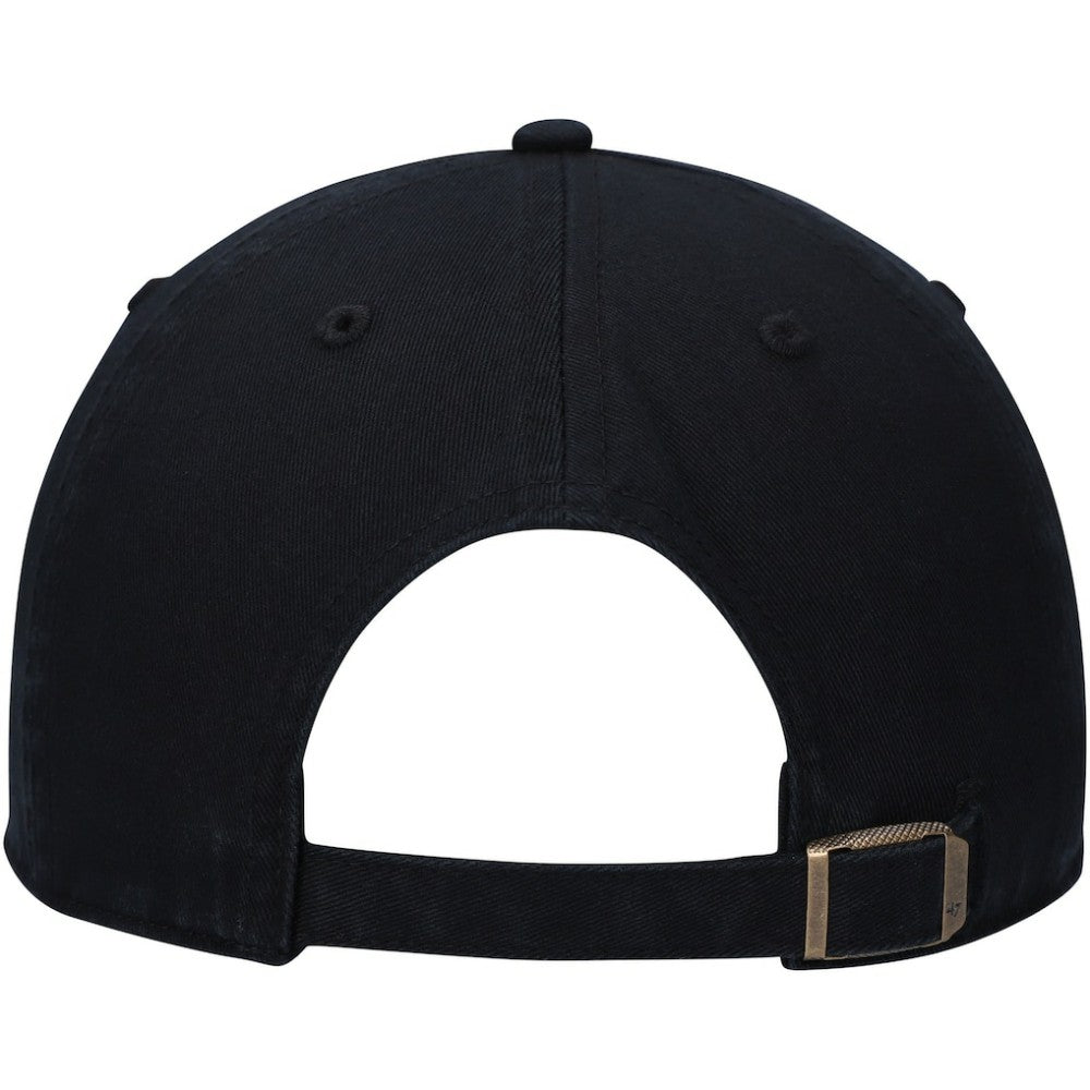 Pittsburgh Pirates Logo Cooperstown Collection Clean Up Adjustable Hat - Black | 47 brand