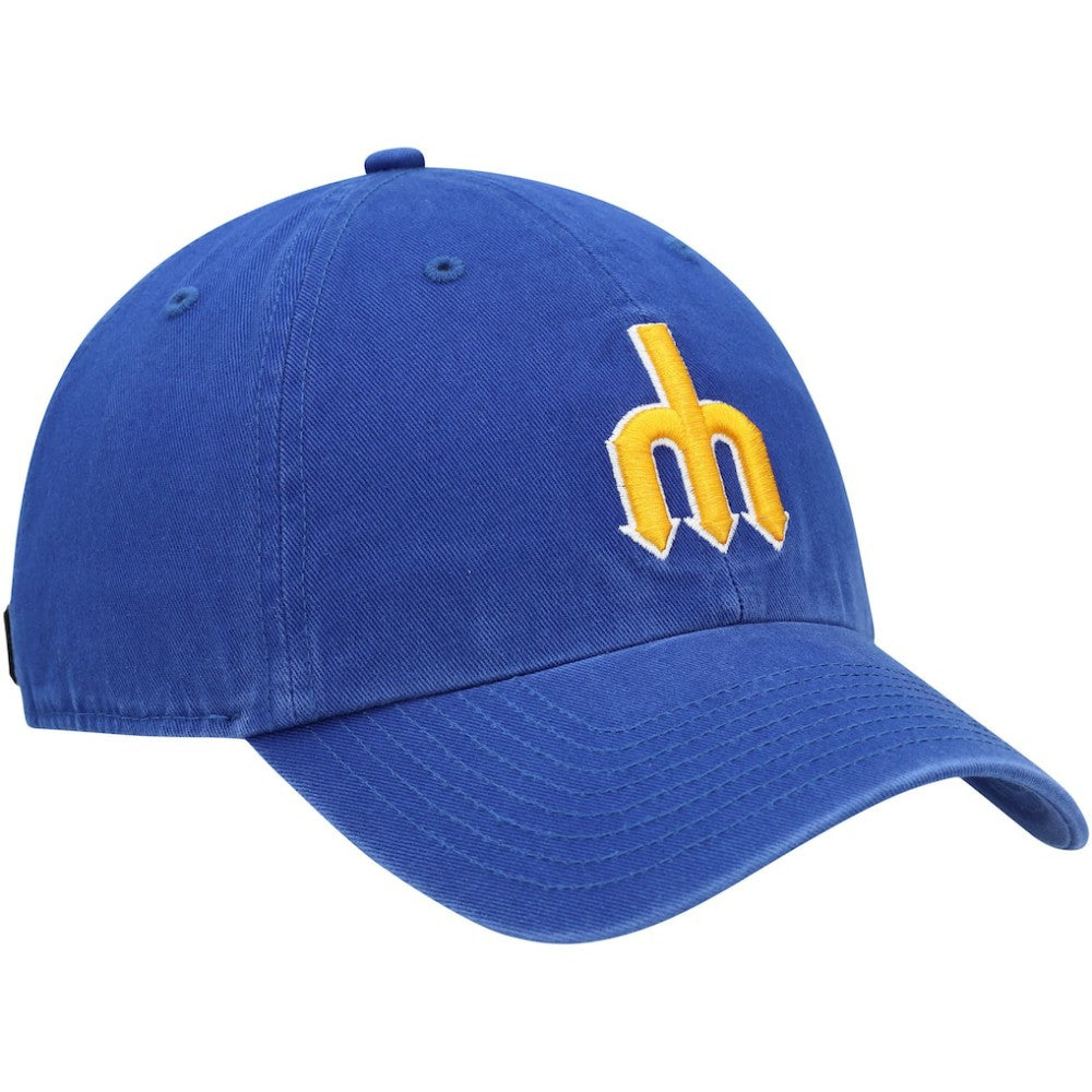 Seattle Mariners 1977 Logo Cooperstown Collection Clean Up Adjustable Hat - Royal | 47 brand