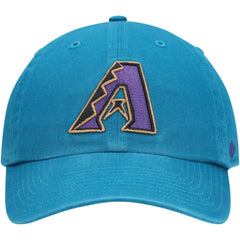 Arizona Diamondbacks Logo Cooperstown Collection Clean Up Adjustable Hat - Teal | 47 brand