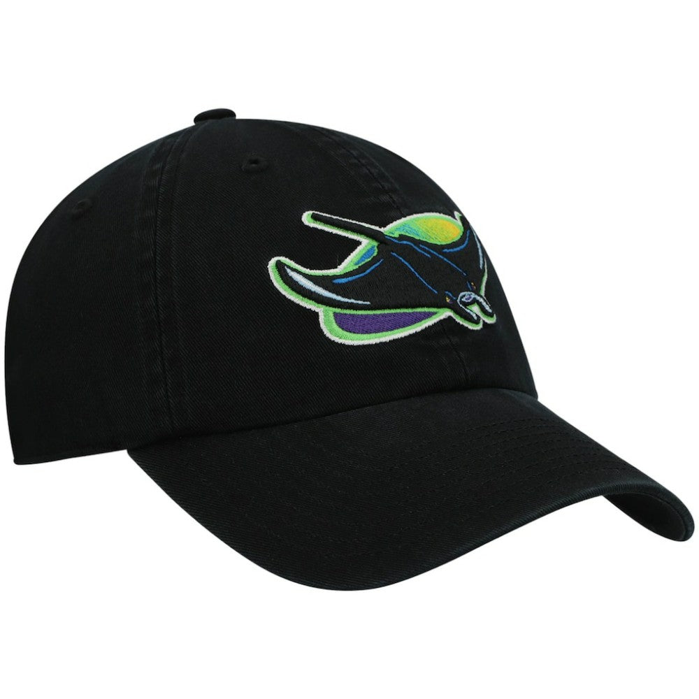 Tampa Bay Rays 2000 Logo Cooperstown Collection Clean Up Adjustable Hat - Black | 47 brand