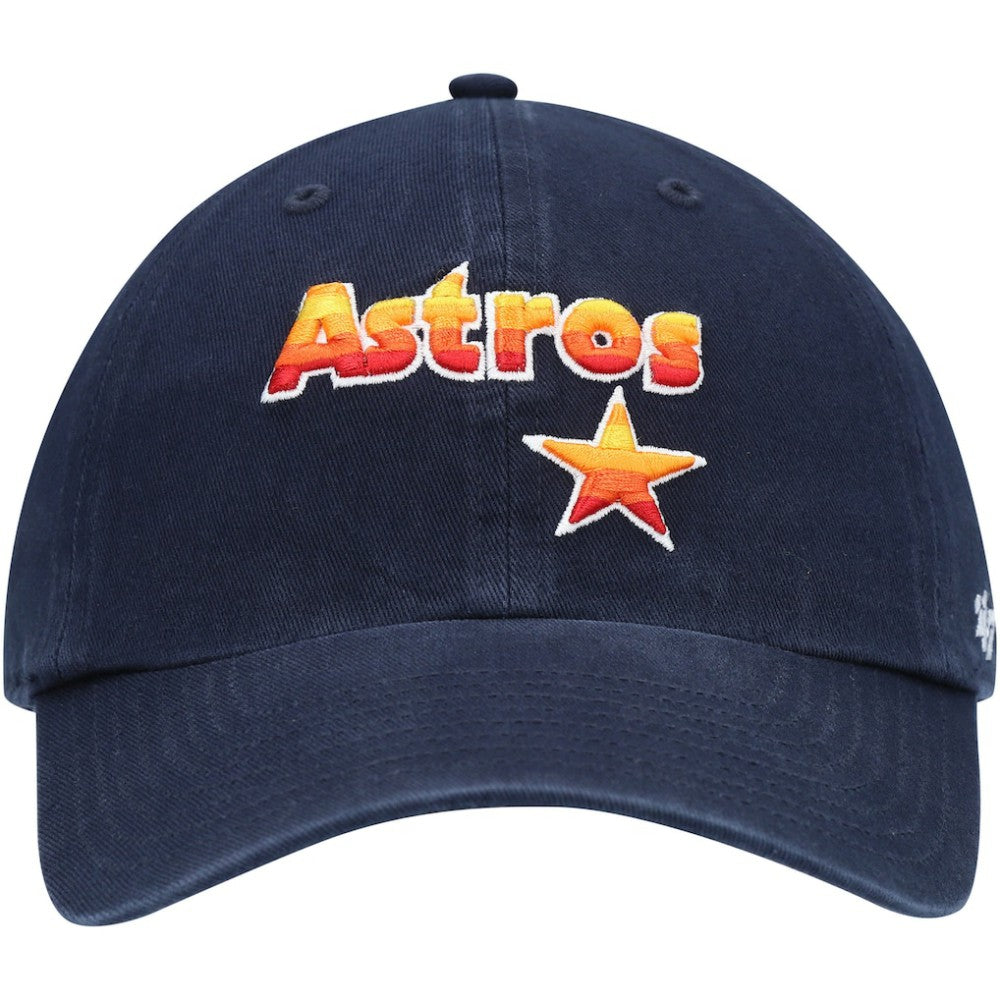 Houston Astros Logo Cooperstown Collection Clean Up Adjustable Hat - Navy | 47 brand