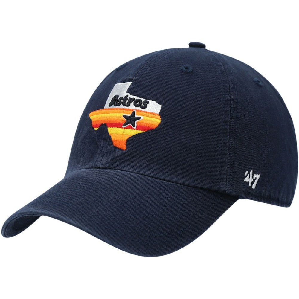 Houston Astros 1984 Logo Cooperstown Collection Clean Up Adjustable Hat - Navy | 47 brand