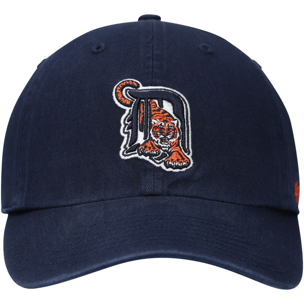Detroit Tigers Logo Cooperstown Collection Clean Up Adjustable Hat - Navy | 47 brand