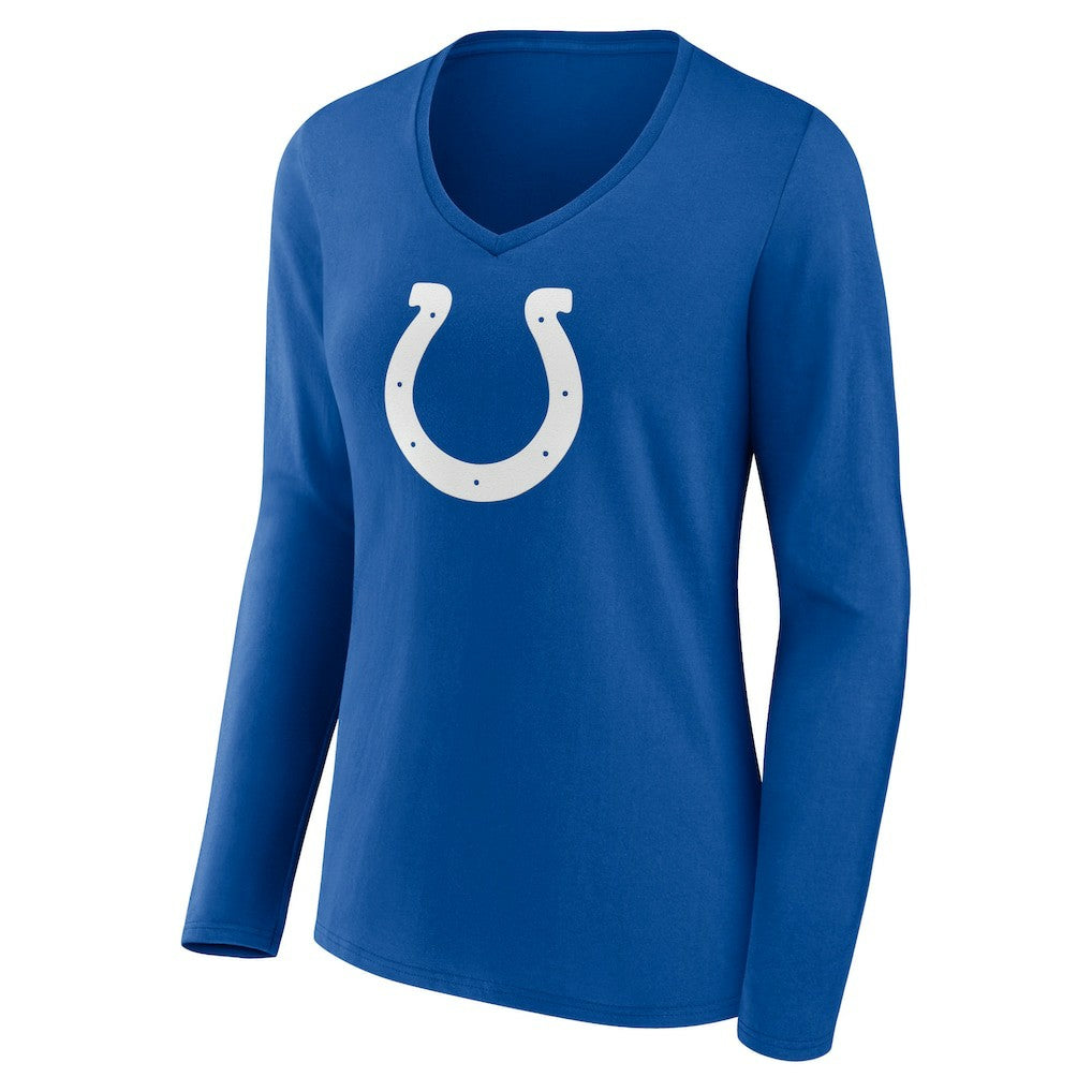 Indianapolis Colts Women's Primary Team Logo Long Sleeve V-Neck T-Shirt - Royal on sale
