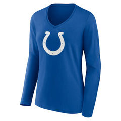 Indianapolis Colts Women's Primary Team Logo Long Sleeve V-Neck T-Shirt - Royal on sale