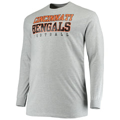 Cincinnati Bengals Big & Tall Practice Long Sleeve T-Shirt - Heathered Gray sale