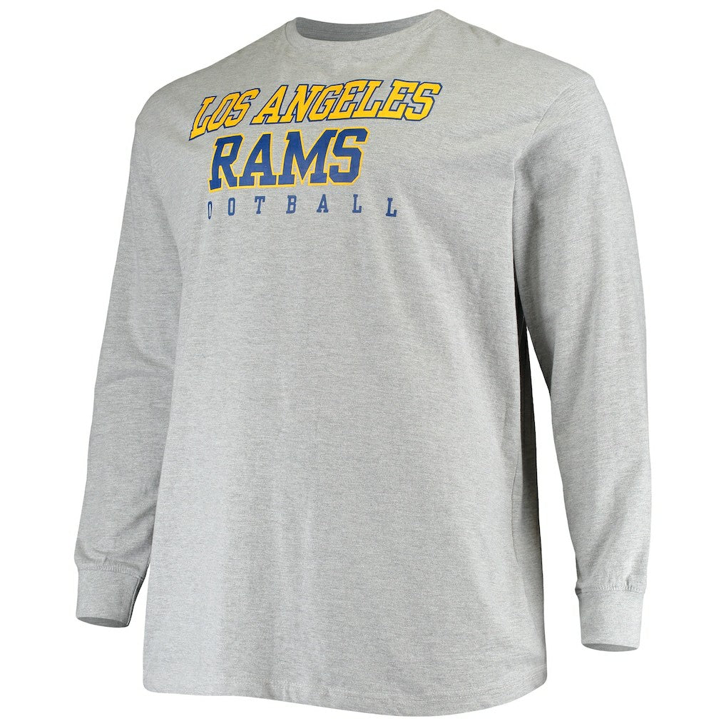 Los Angeles Rams Big & Tall Practice Long Sleeve T-Shirt - Heathered Gray for sale