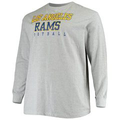 Los Angeles Rams Big & Tall Practice Long Sleeve T-Shirt - Heathered Gray for sale