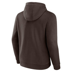 San Diego Padres Official Logo Fitted Pullover Hoodie - Brown