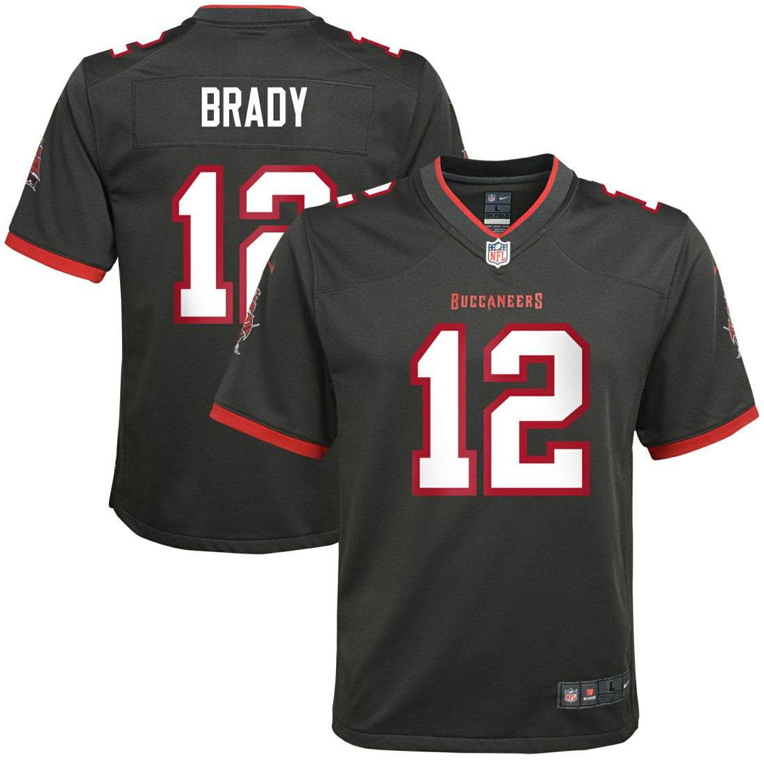Tom Brady Tampa Bay Buccaneers Youth Alternate Game Jersey - Pewter | Nike discount