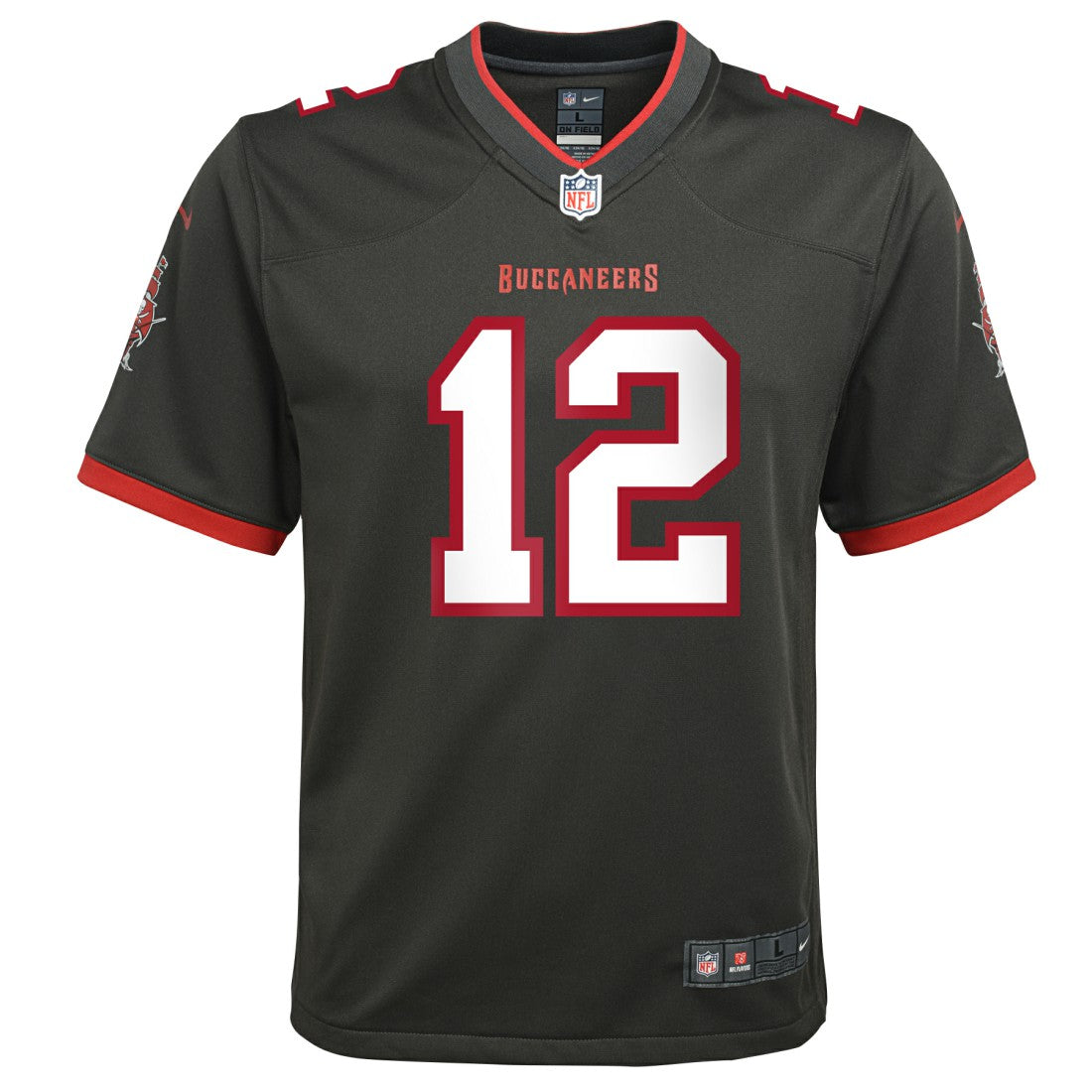 Tom Brady Tampa Bay Buccaneers Youth Alternate Game Jersey - Pewter | Nike discount
