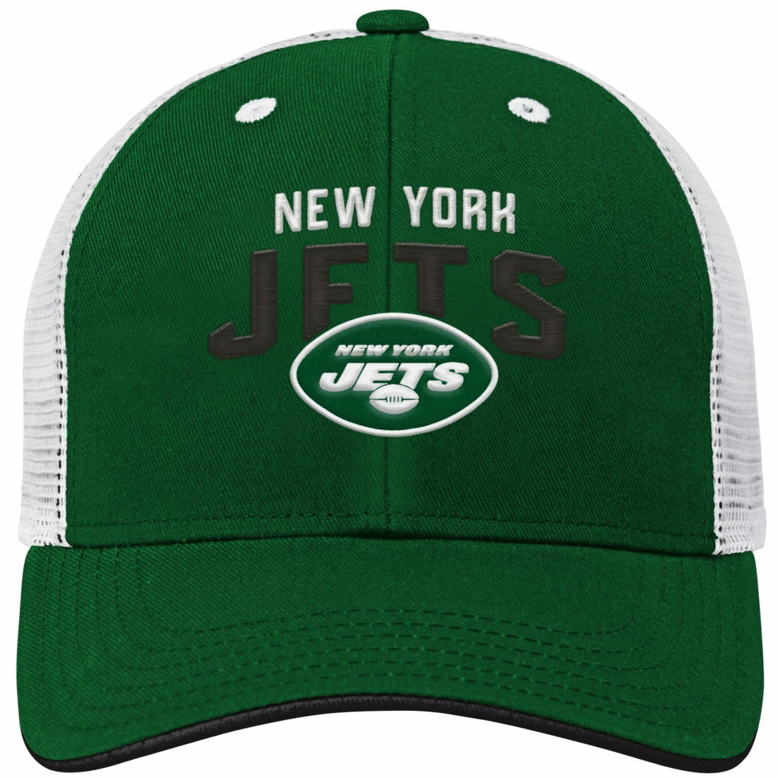 New York Jets Youth Core Lockup Adjustable Hat - Green/White for sale