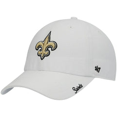 New Orleans Saints '47 Women's Miata Clean Up Logo Adjustable Hat - White sale