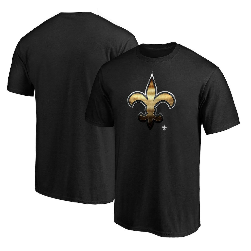 New Orleans Saints Midnight Mascot Team Logo T-Shirt - Black sale