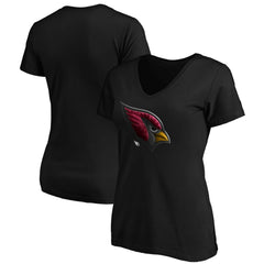 Arizona Cardinals Women's Midnight Mascot Logo V-Neck T-Shirt - Black cheap