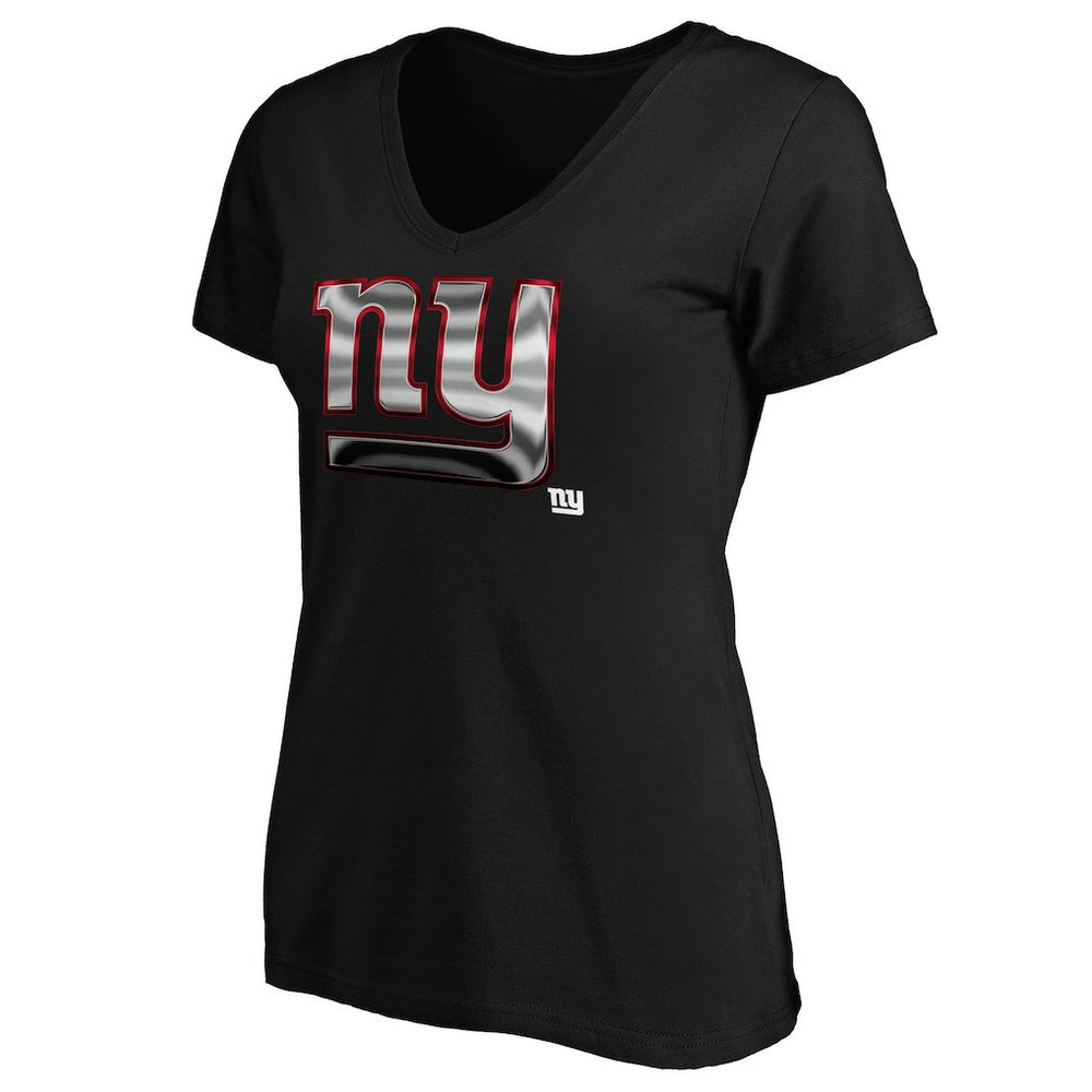 New York Giants Women's Midnight Mascot Logo V-Neck T-Shirt - Black online