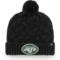 New York Jets '47 Women's Fiona Logo Cuffed Knit Hat with Pom - Black online